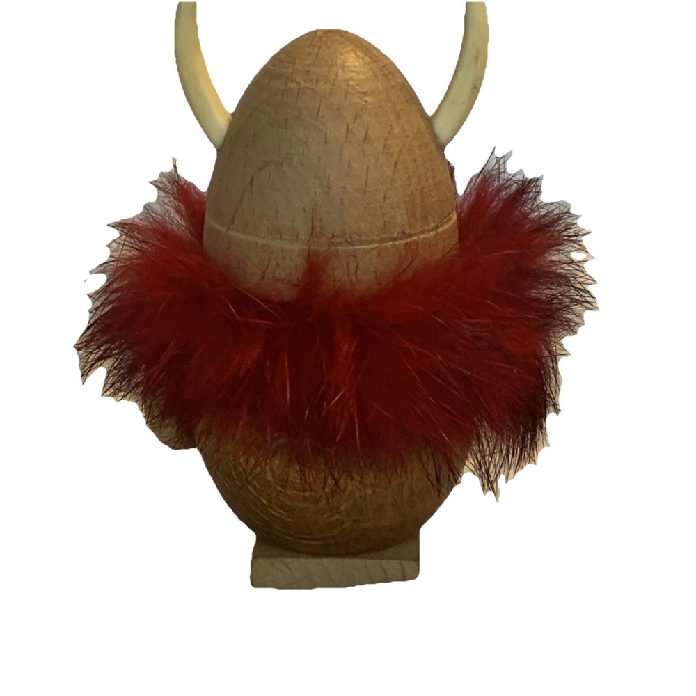 Vintage Danish Teakwood Viking Figurine Mid-Century - Picture 2 of 5